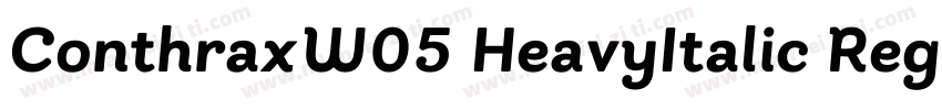 ConthraxW05 HeavyItalic Regular字体转换